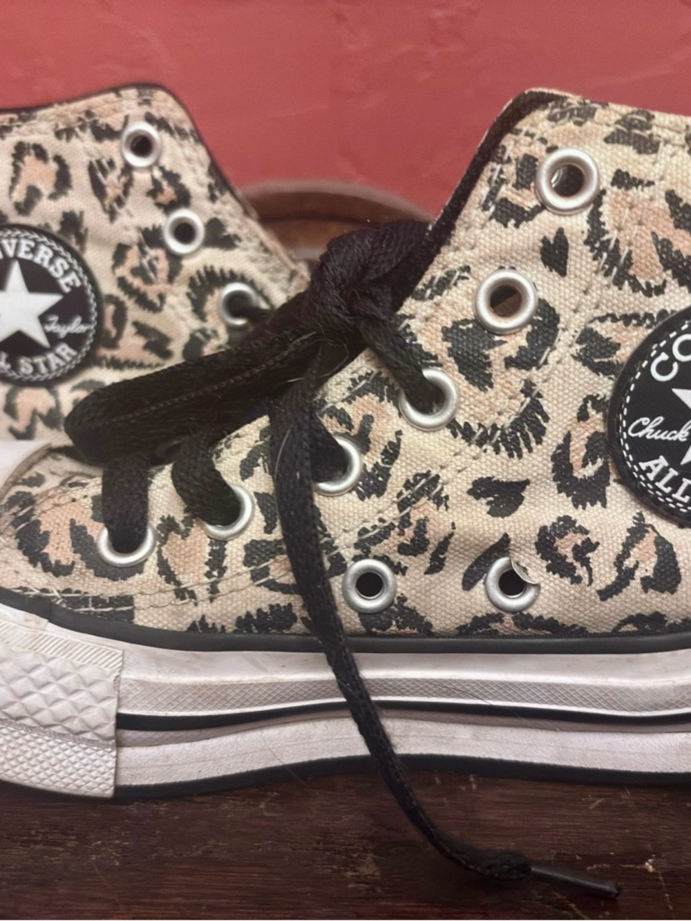 Girls Converse Chuck Taylor® All Star® Eva Lift High Top Leopard 11 - Picture 4 of 5